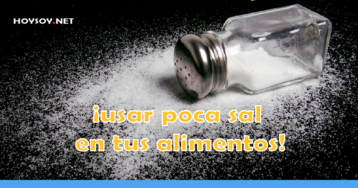 usar poca sal en tus alimentos