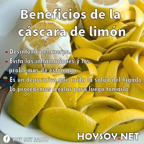 Beneficios saludables de la cáscara de limón