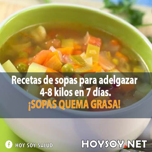 Sopas quema grasa