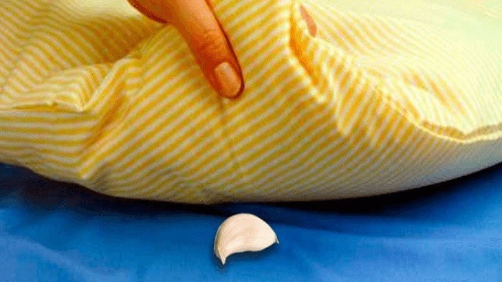 Poner un diente de ajo bajo la cama 