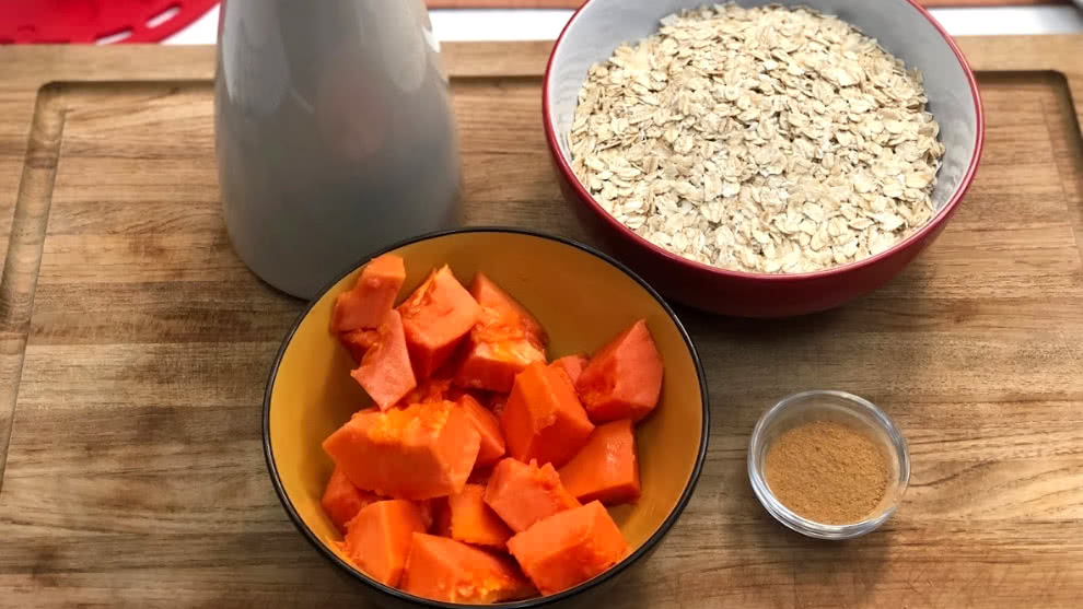 avena y papaya